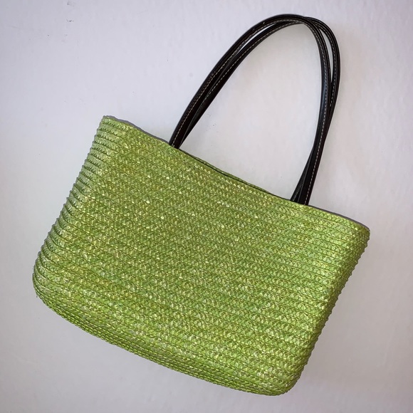 Handbags - Green Wheat Straw Mini Beach Bag Boho Purse Handbags - Green Wheat Straw Mini Beach Bag Boho Purse